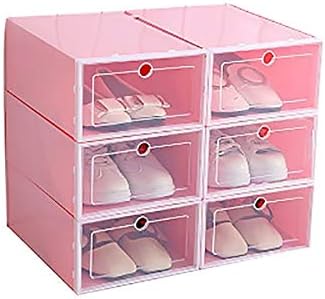 Zrsj vodootporna prozirna kutija za cipele debela 6 komada, plastične cipele za cipele, kutija za obuću za odlaganje za skladištenje