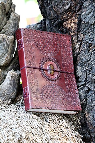 Časopis za kamen kamen kože wiccan prazna knjiga sjene časopis s zaključanom kopče polu dragocjeno tigersko praznu knjigu čarolija