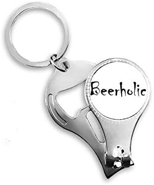 Moderna riječ Beerholic Art Deco Poklon modni nokat za nokat za nokat ključeva otvarač za bočicu za bočicu