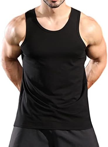 Viisendy pro muški string tenk vrhovi pamučni prsluk bez rukava bez rukava za vježbanje bodybuilding fitnes mišića majice majice