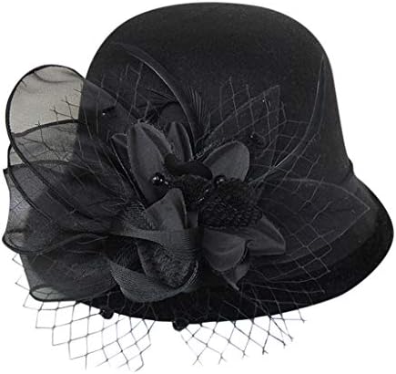 Bcdlily ženska crkvena haljina derbija Cloche šešir za mladenke za vjenčanje šeširi šeširi za zabavu slatka kanta za cvijeće šeširi