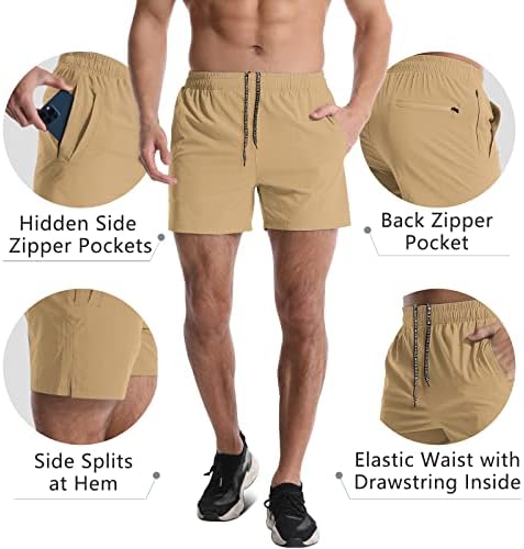 Lempue 2 pakiranje muških atletskih kratkih kratkih hlača od 5 inča brze suhe vježbe u teretani kratke hlače muškarci lagani sportovi