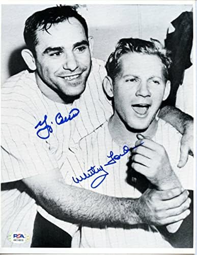 Yogi Berra/Whitey Ford Yankees dvostruko potpisani/Autogram 8.5x10.75 Foto PSA 166783 - Autografije MLB fotografije