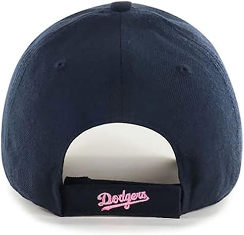 Podesivi tamnoplavi šešir Los Angeles Dodgers iz 47. godine s ružičastim logotipom, tamnoplavi