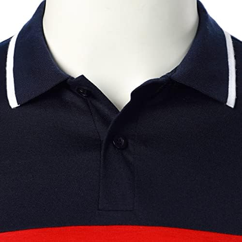 HDDK Summer Polo majice za muške, 2022. Nova muška košulja s kratkim rukavima Stripe Stripe Patchwork Slim Fit Tennis Colpared vrhovi