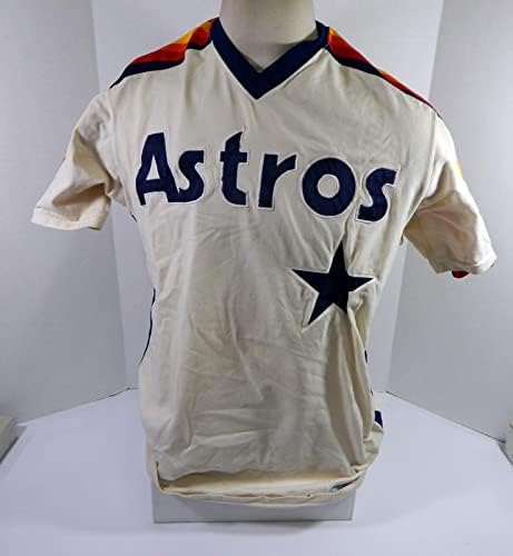 1983. Houston Astros Luis Pujols 6 Igra je korištena White Jersey 44 DP35794 - Igra korištena MLB dresova