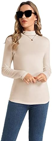 Ženske ležerne mock kornjače aktivni temeljni sloj vrhovi dugi rukavi mekana tanka košulja pulover