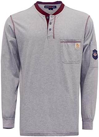 Bocomal fr košulje za muškarce CAT2 5,5oz Henley majice otporne na plamen vatre Retardantni košulja dugih rukava