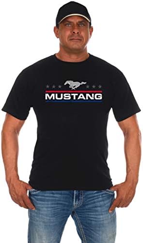 JH Design Group Muška majica Ford Mustang Stars i Bars Crew Neck