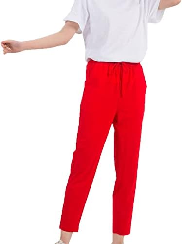 Donje rublje ženske Ležerne rastezljive hlače do gležnja Ležerne ravne sportske hlače za slobodno vrijeme rastezljive trenirke za trčanje