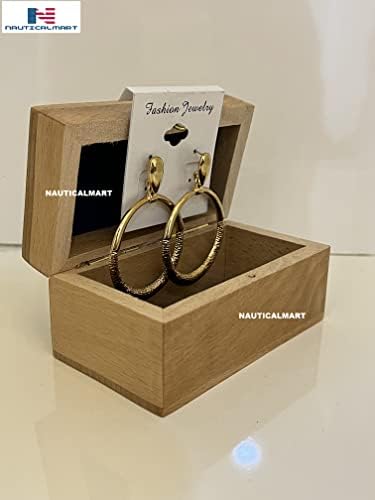 Ručno izrađena ukrasna drvena kutija za nakit za zaradu, prstenove, ogrlicu, privjesak, narukvice, gledanje, najbolje želje, rođendan,