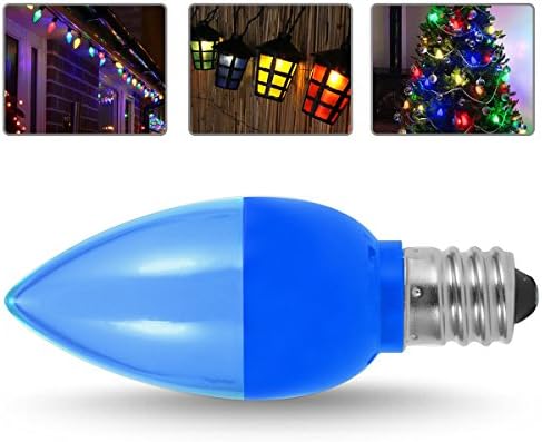 LED plava žarulja, božićna plava svjetiljka za kandelabre, 912 mala plava žarulja, 1 vat 100lm Ukrasna kućna svjetiljka za rođendanske