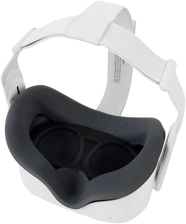 Duckart pokrivač očiju za Oculus Quest2, prozračni anti-sweat meki silikonski jastuk za oči za Oculus Quest 2 VR slušalice tamno sive