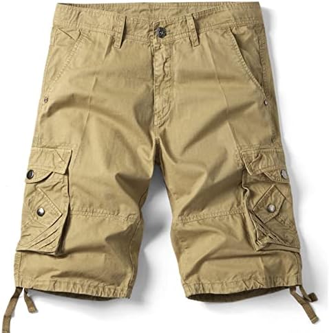 Muške kratke hlače povremene, muške teretne kratke hlače opuštene fit kratke vanjske multi džepove pamučne radove casual kratke hlače