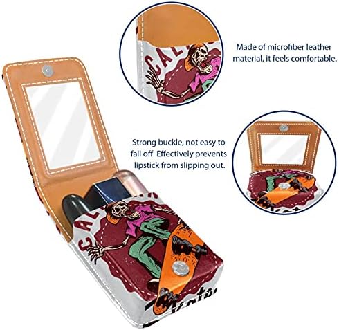 Futrola za ruž za usne Slatka prijenosna Kozmetička torbica držač za šminku organizator šminke kostur koji igra Skateboard