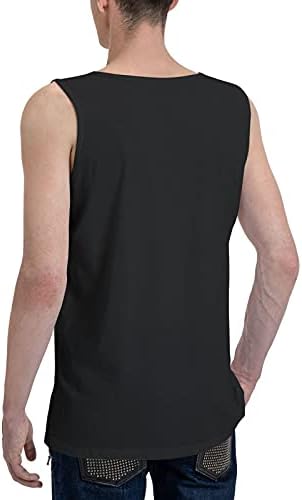 Tenk vrh muške majice za vježbanje bez rukava Tee fitness bodybuilding plaža tenk gornji crni