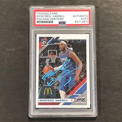 2019-20 Optic Panini 40 Montrezl Harrell Potpisana kartica PSA Clippers - košarkaške ploče rookie kartice