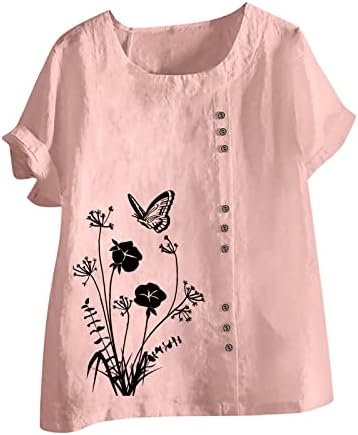 Grafičke majice za žene Nove ljetne leptiri za tisak majice Žene Odjeća Preveliki vrhovi plus dugačka veličina