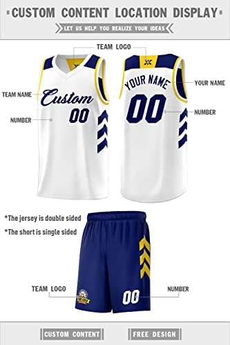 Prilagođeni reverzibilni hip-hop košarkaški dresovi iz 90-ih, sportske majice s otisnutim imenom i brojem za muškarce / mlade