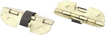 X-DREE ormarići ormarići ormarić za ladice metalne vrata 30 mm x 14 mm zlatni ton 10pcs (Armario cajón de ventana gabinete bisagra