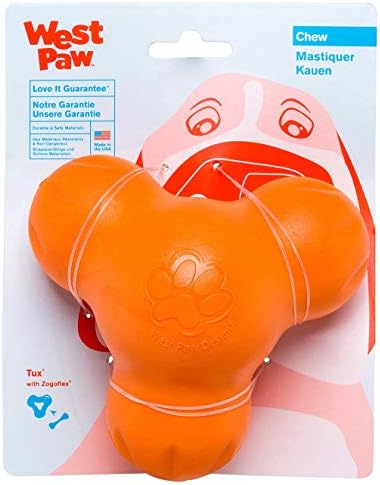 West Paw Zogoflex Tux Treat Dissinsing Pas Chew Toy & Zogoflex Toppl Treting Dissinsing Dog Puzzle Shoots - Interaktivne igračke za