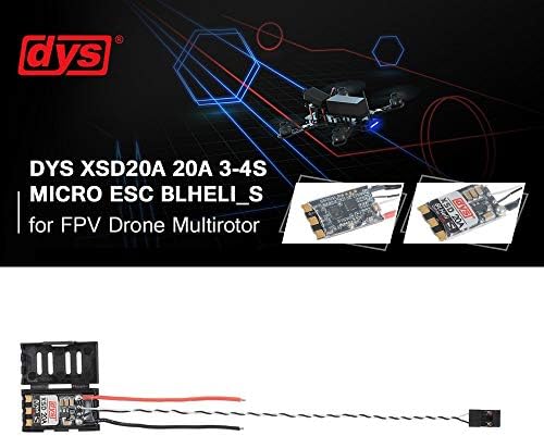 Dijelovi i dodaci Dys XSD20A Micro ESC 20A 3-4S 50MHz BLHELI_S Podrška za firmver DSHOT300 DSHOT600 za FPV Drone Multirotor RC Drone