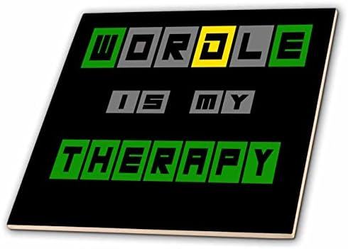 3Drose Smiješno slatka Wordle je moja terapija CARTION WORDLE WORD CARTION - Pločice