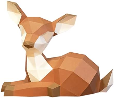 Wll-dp laganje jelena modeliranje diy papir skulptura 3d origami puzzle papir Trophy kreativni papir model ukrasni ukras ukrasa geometrijski