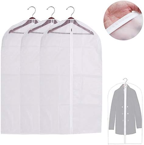 3 torba za odjeću putno odijelo za pohranu haljina 53 prozirni poklopac s potpunim zatvaračem za nošenje kaputa