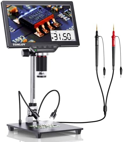 Tomlov DM201M Digitalni mikroskop s multimeterskim, nadograđeni LCD mikroskop za lemljenje sa 7 zaslonom, HDMI digitalni mikroskop