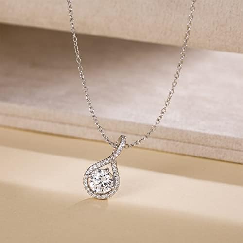 925 Sterling srebrna ogrlica za žene kubični cirkonij okrugli rez 1,25 karat Privjesak Ogrlica izvrsni nakit pokloni za žene za Majčin