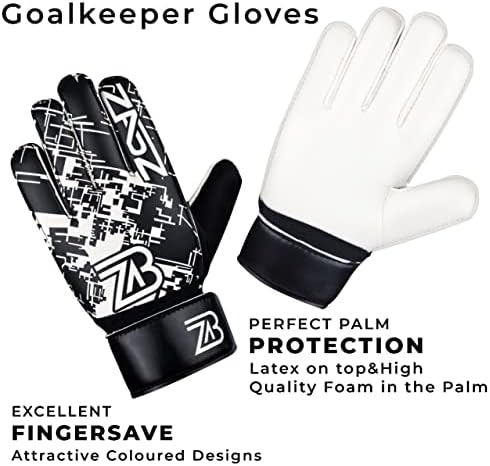 Zabz Galker Graups Omladinski golman rukavice za dječje nogometne rukavice nogometne rukavice za djecu s dodatnim prianjanjem palmi