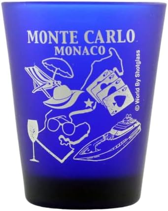 Monte Carlo Monako kobaltno plava mat čaša