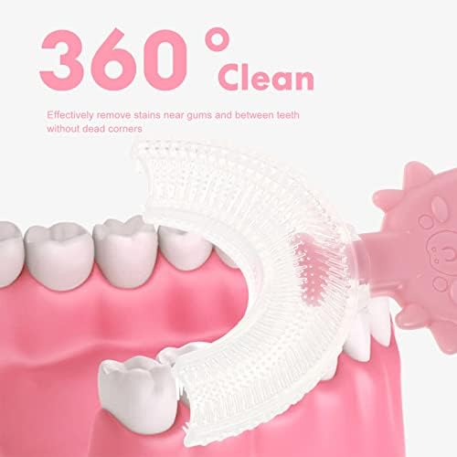 Healifty 4PCS Djeca u obliku četkice za zube Meka silikonska četka glava 360 ° Oralni zubi čišćenje dizajna za djecu i djecu