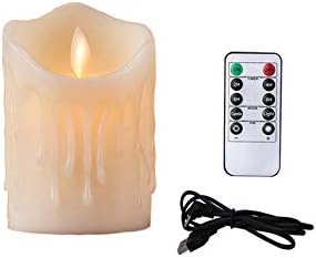 Punjiva svijeća s daljinskim upravljačem od 4,0 inča bez plamena LED lampice za čaj za zabavu, vjenčanje, Božić