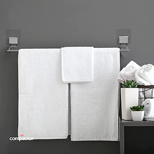 Kompaktni stalak za praznu ručniku, bez bušenja, brzo ugradite zidne šipke, kromirani metalni šipka, dekor toaleta, plutajući držač