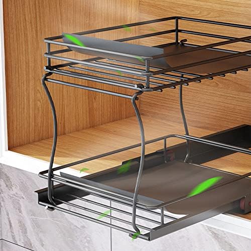 Fizzoqi ispod sudopera, košarica za odlaganje kliznih ormara izvucite organizator ladice za kućnu kuhinju u kupaonici ured za 2-sloj,