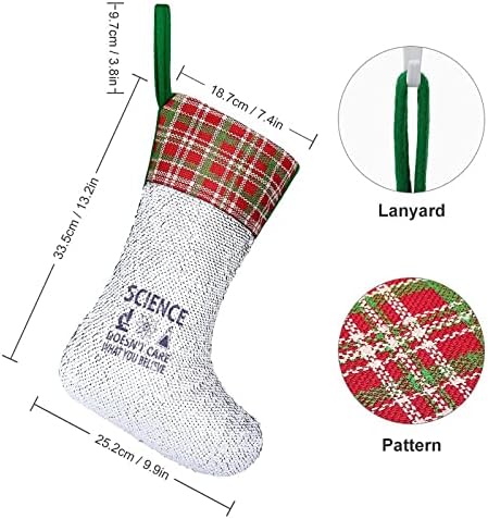 Znanost vjeruje da je božićni šljokica čarapa Božića ukrasi za odmor za odmor za unutarnju kuću na otvorenom