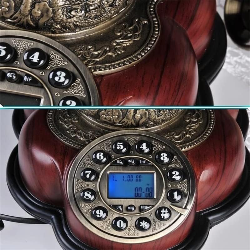 Lukeo Antique s kabelskom telefonskom smolom fiksni digitalni retro gumb za telefoni biranje vintage ukrasni rotacijski biranje telefoni