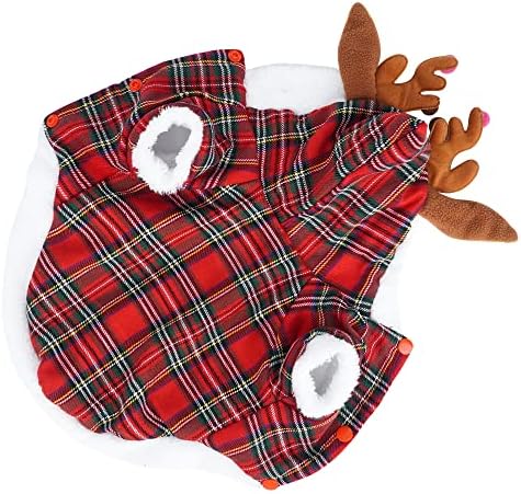 Mogoko Dog Božićni kostim smiješna mačka elk cosplay kostimi s šeširom, štene od fleka odjeće topli kaput mačje festivalske kapuljače