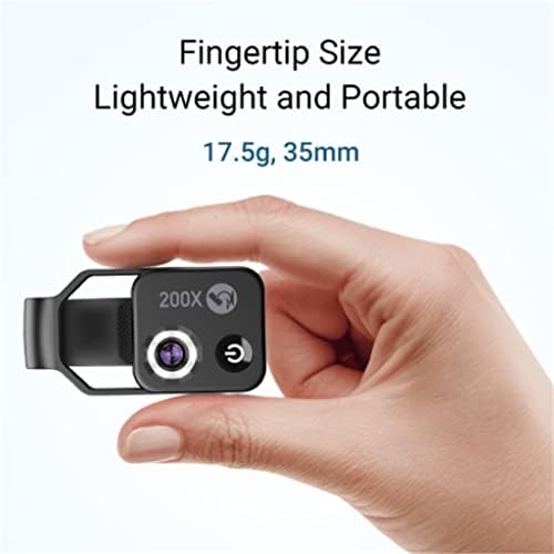 Sxyltnx HD 200x mikroskopska leća s CPL mobilnom LED vodećom lampicom Mikro džepni makro leća za sve pametni telefon