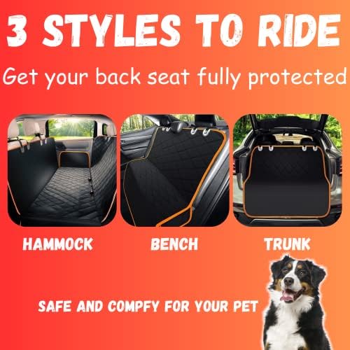 Poklopac za pseće sjedalo za stražnje sjedalo za automobile i SUV -ove - izdržljivi poklopac za kućne ljubimce stražnji zaštitnik stražnjeg