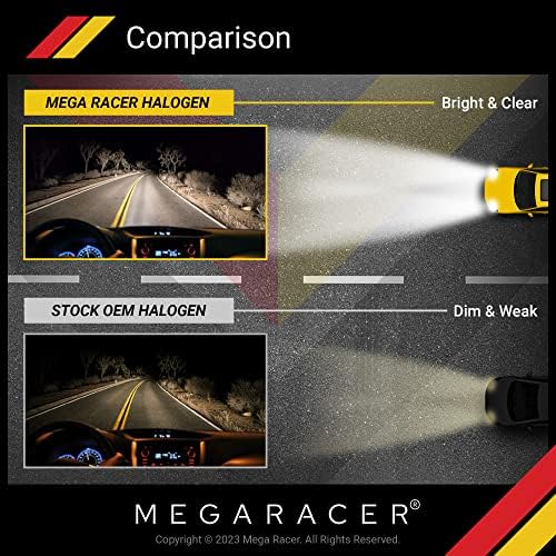 Mega Racer H4/9003/HB2 halogena žarulja prednjeg svjetla - Super White, 5000k 12V 60/55W, Xenon, p43t baza, IP68 vodootporna ocjena,