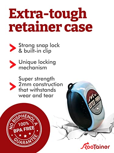 RootAiner - Premium pričvršćivač s kopčom - hladan robusni držač za držače, čuvar usta ili Invisalign - Kids & Odrasli - Safe & BPA