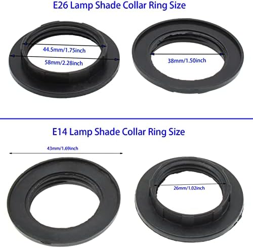 2 kompleta sjedišta lampe E26 E27, prsten za utičnice E14 E26 i prsten za držača žarulje E27-E14, komplet adaptera za pritezanje obruča