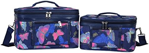 Ženski set kozmetičkih torbica od 2 komada, ružičasti leptir