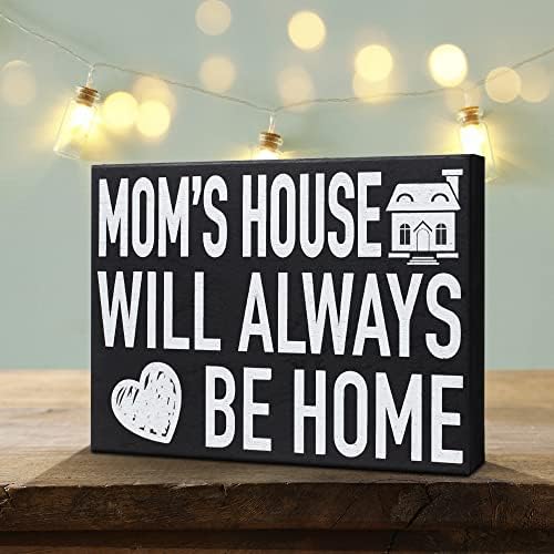 Pokloni za mamu, drveni natpis mamina kuća uvijek će biti dom , dekor za mamin stol i zidne vješalice, pokloni za mame, proizvedeno