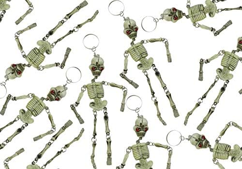 Znatiželjni umovi užurbane torbe Bulk 24 Skeleton Keychains - Fidget Set za liječnike i medicinske stručnjake - Noć vještica, novosti