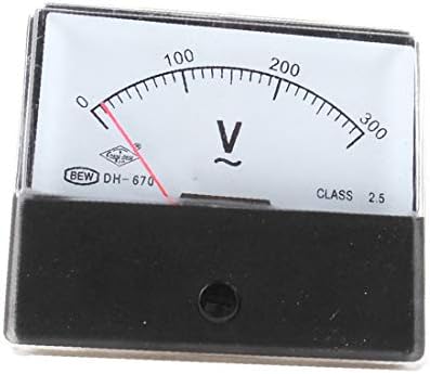 X-DREE AC 0-300V KLASA 2.5 DIVENGUNG PRAVO Analogni napon mjerača Voltmeter prozirni (AC 0-300 ν Clase 2.5 Rectángulo de ajuste Fino
