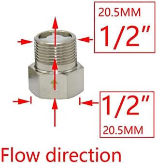 Ventil za provjeru navoja Jednosmjerni konektor za ne-povratni ventil navojni navojni za toalet za vodu za vodu za toalet 1PCS